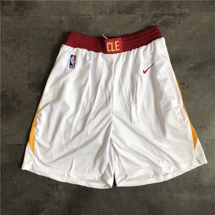 Men NBA Cleveland Cavaliers White Nike Shorts 0416->detroit pistons->NBA Jersey